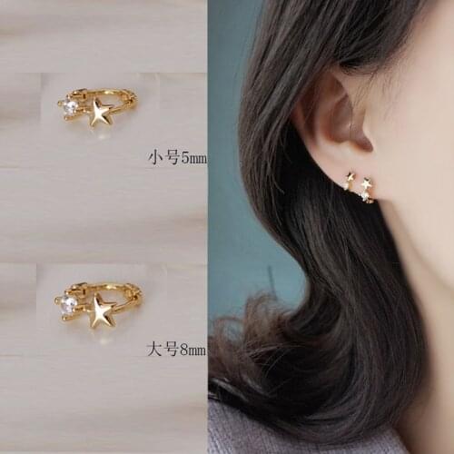 Women Stainless Steel Small Hoops Earring Piercing Ear Cartilage Tragus Simple Thin Circle Anti-allergic Ear Buckl