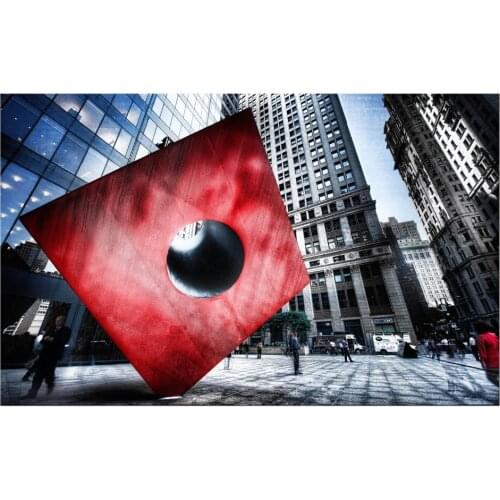 1 Panel Free Shippting Hot Sell Beautiful City Tall Buildings Modern Home Wall Decor Painting Canvas Art Print Painting Framed