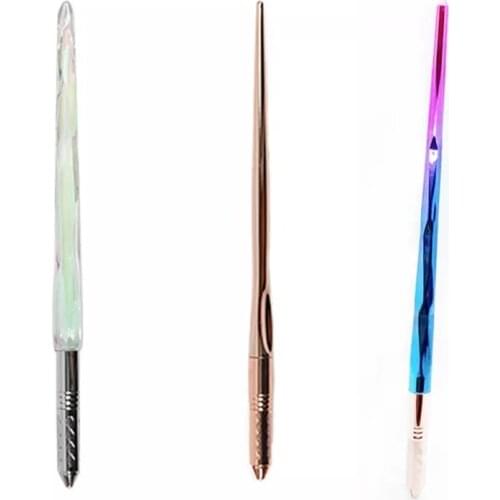 1pcs Non-Slip Metal alloy Manual Tattoo Pen Microblading Permanent Makeup Eyebrow Eyeliner Lips for Round/Light Oxygen Needles