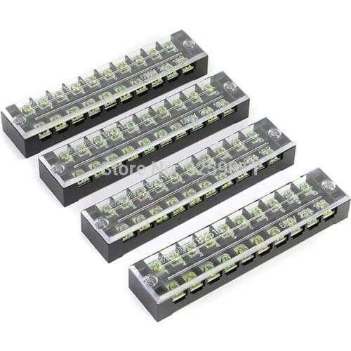 1PCS TB-2510 TB25A10P Suyep 10 Positions Dual Rows 600V 25A Wire Barrier Block Terminal Strip copper