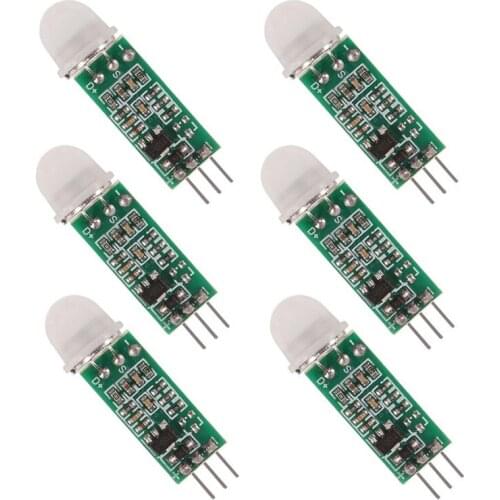 6pcs/lot Human Motion Sensor HC-SR505 Mini Infrared PIR Detector Module High Power Digital Measurement Suitable For Arduino