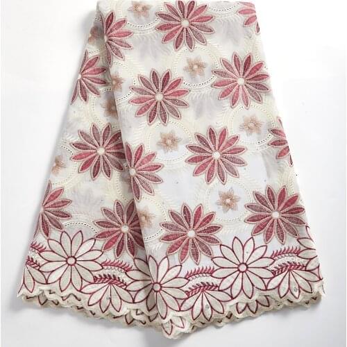 Zhenguiru New Flower Pattern African Fabric Lace Swiss Voile Lace Nigeria Laces Sewing Accessories For Women Wedding Dress A2317