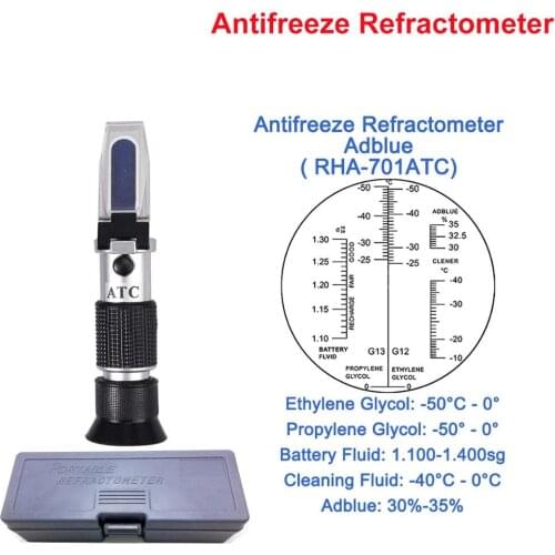 Antifreeze Refractometer rha coolant tester 5in1 Glycol and adblue 30-35% for Antifreeze tester battery car Refractometer