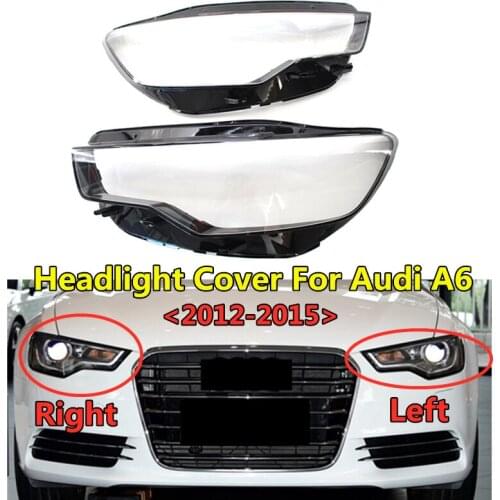 Auto Replacement Accessories Front Bumper Car Light Covers PC Headlight Cover Headlamp Lens For Audis A6 C7 2012 2013 2014 2015