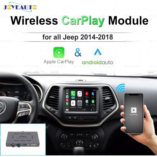 JoyeAuto Wireless Module For Jeep Grand Cherokee XJ KL Wrangler Compass Commander Apple Carplay Android Auto Aftermarket Camera