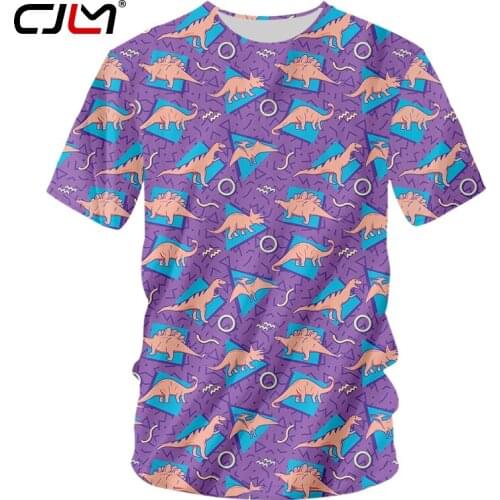 CJLM 3D Color Rich Stitching Geometric Round Neck T Shirt Fashion Street Style Male Tee Summer Short-sleeved Top Dropship S-6XL