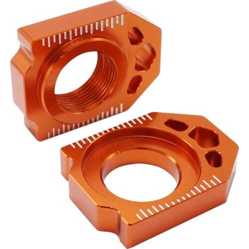 CNC Aluminum Rear Chain Axle Blocks For KT 125 200 250 300 350 450 SX SX-F XC XC-F 2013 2014 2015 2016 2017 2018 2019 2020