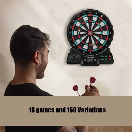 Home Electronic Dart Board Set Automatic Counting LCD Display Score Dart Plate Board 18 Game With 6pcs Soft Dart Play With Child