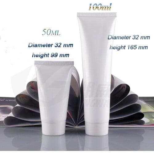 Capacity 50 ml 200pcs Capping all white soft TUBE, cleanser lotion points bottling plastic bottle