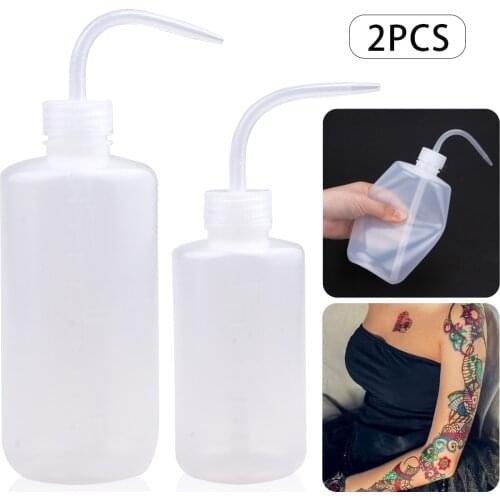 250/500ml Plastic Tattoo Bottle Lab Diffuser Squeeze Safety Lash Wash Bottles Permanent Makeup Non-Spray Cups Tattoo Accessories