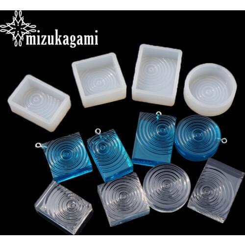 1PCS UV Resin Jewelry Liquid Silicone Mold Rectangle & Square & Round Shape Resin Molds For DIY Jewelry Making Accessories