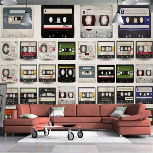 Custom mural Retro European Creative Mural Bedroom Restaurant Wallpaper Tape Art Background Wall Mural