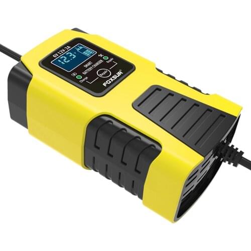FOXSUR 6V 12V 7-stage Smart Battery Maintainer Battery Chargers Trickle Charger for Lead GEL STD AGM Battery Charger