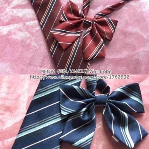 Anime A Short Distance Relationship Style Japanese School Girls & Boys JK Uniform Bow Tie Students Neck Tie Cosplay 2 Colors