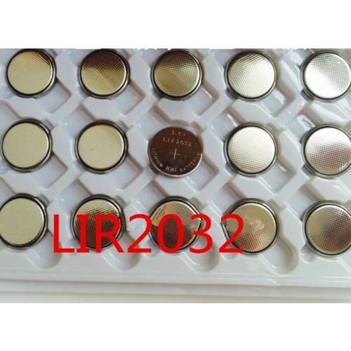 10pcs-100pcs original LIR2032 Rechargeable Lithium Li-ion Batteries 3.6V 40mAh Button Coin Cells Battery For Watch Calculator