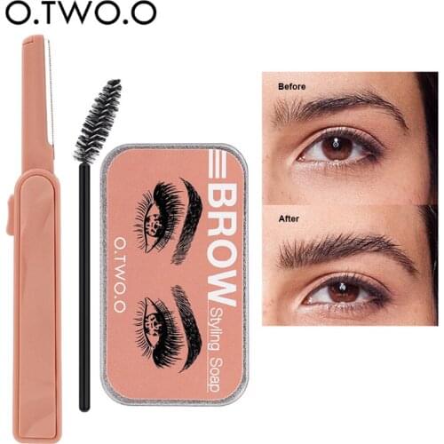 Eyebrow Soap Kit Long Lasting Waterproof Brows Styling Soap Makeup Balm for Natural Fluffy Brows