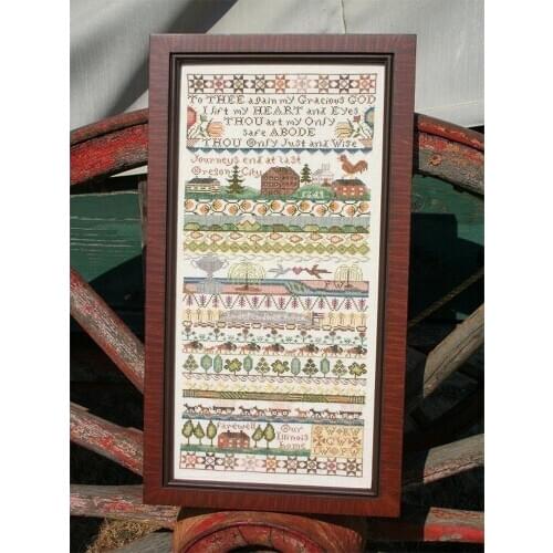 Gold Collection Embroidery On the Oregon Trail Cross Stitch Kit Easy with 100% Cotton Flosses&Free Shipping for Customized Gifts