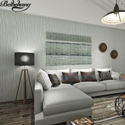 Beibehang wallpaper Modern simple pure pigment color grey fasteners stripe wallpaper living room wall wallpaper papel de parede
