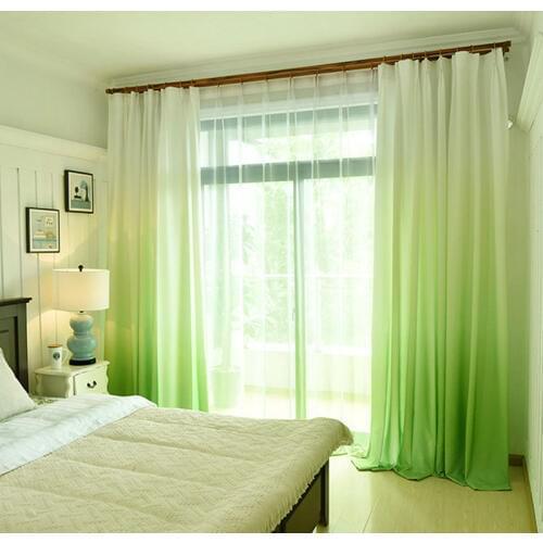 Solid Color Rainbow Summer Curtain for Living Room Bedroom Window Modern Sheer Voile Panels 5 Colors Printed 100 Polyester Drape