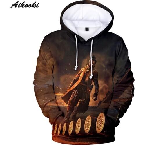 Imaginative 3D SEKIRO Shadows Die Twice Hoodies Boys/girls Hoodie Sweatshirts Autumn Hooded SEKIRO Shadows Die Twice Polluvers