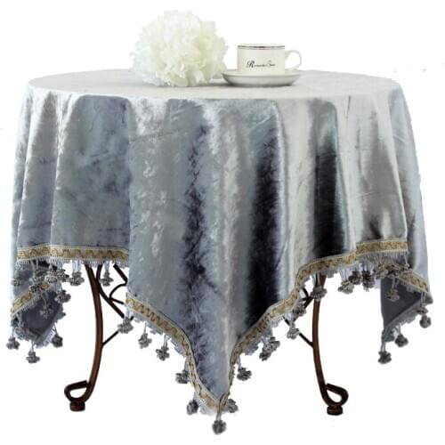 European-style luxury high-grade silver trade pastoral coffee table square table Bubu arts circle the size of a round-table tabl