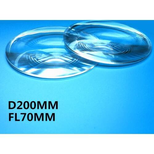 Plane enlarge Fresnel Lens Diameter 200 mm Focal length 70 mm High light condenser Fresnel Lens used Solar concentrator