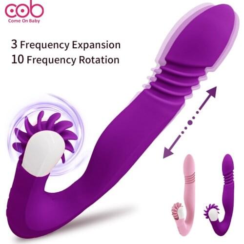 Telescopic Vibrator Clitoris Stimulator Strong Dildo Vibrators G-Spot Vaginal Massager Sex Toys for Women Female Masturbators