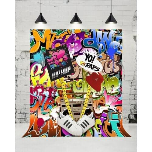 VinylBDS Graffiti Wall Camera Fotografica 90S Fashion Art Naturism Children Photography Background Cool Boys Photo Studio Props