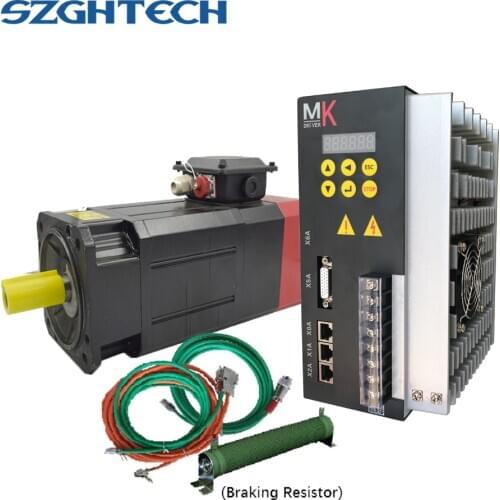 Best price 7.5KW 8000RPM HIGH SPEED ANALOG AC SERVO SPINDLE MOTOR and driver KIT