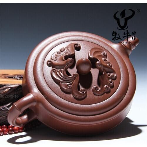 Yixing purple clay teapot wholesale blessing 240 ml LOGO custom gift Yixing teapots