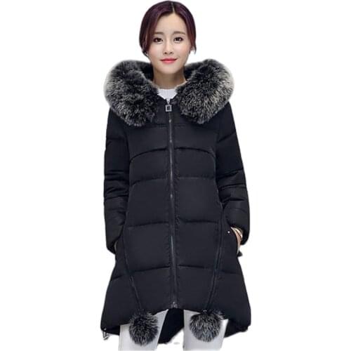 Winter parkas for Womens 2018 Down Cotton Jacket Plus size Hoodies Top Thick Warm Slim Female Cotton-padded Jackets IOQRCJV W34