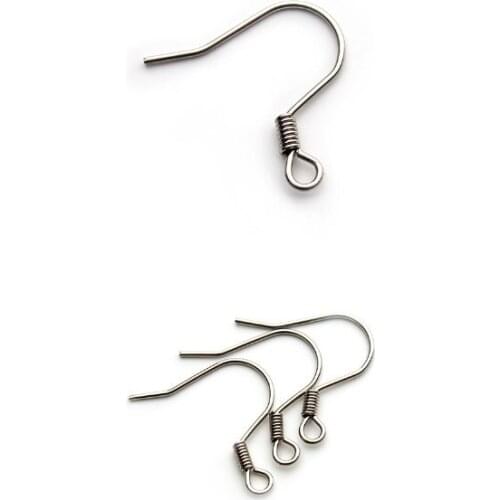 100pcs/lot 20mm*18mm stainless steel Ear hook Open Melon Seed Button For DIY Necklace Bracelet Fashion Jewelry Making Findings