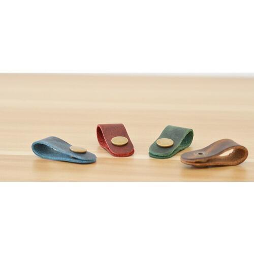 100PCS Genuine Leather Buckle Cable Winder Cable Wire Organizer Headphone Cord Holder For iphone samsung USB Charger Data Lines