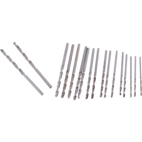 17 Count Precision Pin Vise Hobby Hand Drill Twist Bits Set for DIY Drilling