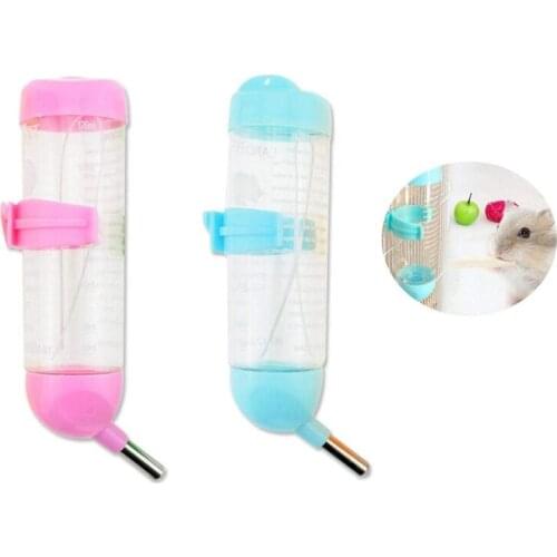 2 Pcs Pet Dog Water Dispenser Hanging Automatic Water Drinking Feeder with No Drip Stainless Steel Ball for Small/Medium Puppy A