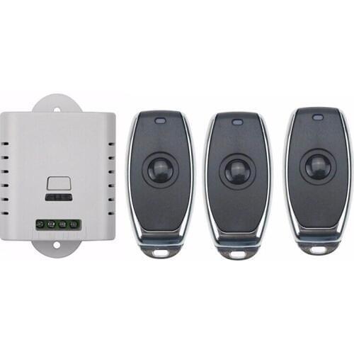 2016 new AC 85v 110v 120v 220v wireless remote control switch with manual button 1 receiver +3 transmitter selflock