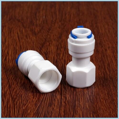 5pc 3/8"Female Thread-3/8" OD Tube PE Pipe Fitting Hose Straight Quick Connector Aquarium RO Water Filter Reverse Osmosis System