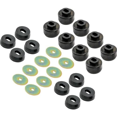 8×Flat Washers+16 Body Mount Bushings 7-141 Body & Cab Mount Bushing Kit for Chevy Silverado & GMC Sierra 2WD/4WD 1999-2014