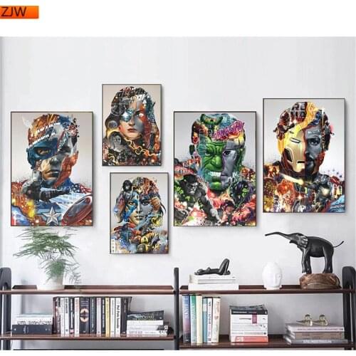 Superhero Captain America Thor Diamond Mosaic Diamond Painting Full Diamond Embroidery Living Room Home Decor Disney