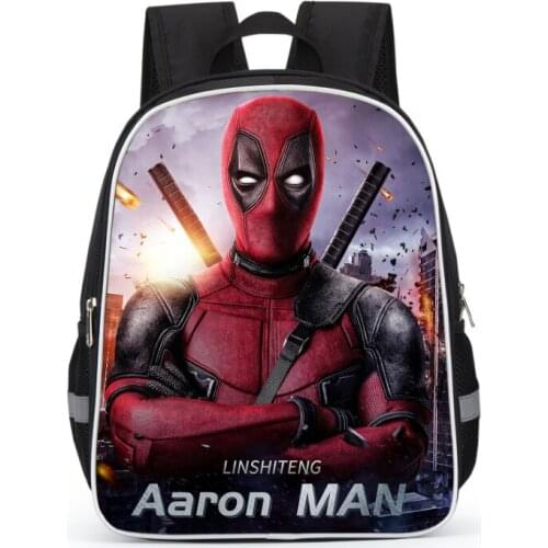 Kids Deadpool Kindergarten Backpack Boys Girls Cartoon School Bag Preschool Bookbag Children Anime Rucksack 11-16 inch Knapsack