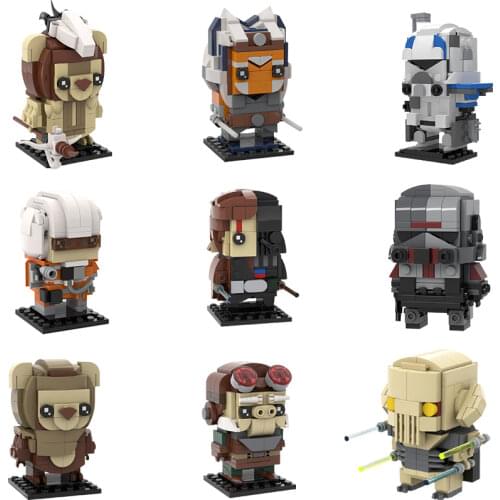 MOC WARS WandaVisionded TV Brickheadz Building Block Movie Anime Figures Wandaed Cartoon Character Brick Children Toys Gift
