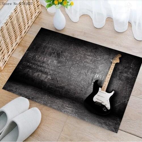 3D Print Retro Violin Small Door Mat Flame Fiddle Doormat Musical Instrument Carpet Home Floor Rug For Living Room Mat Decor