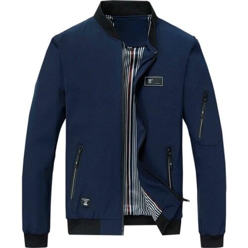 Summer Fashion Bomber Overcoat Spring 4Xl College Streetwear Thin Homme Jacket Men Casual Solid Zipper Windbreakers