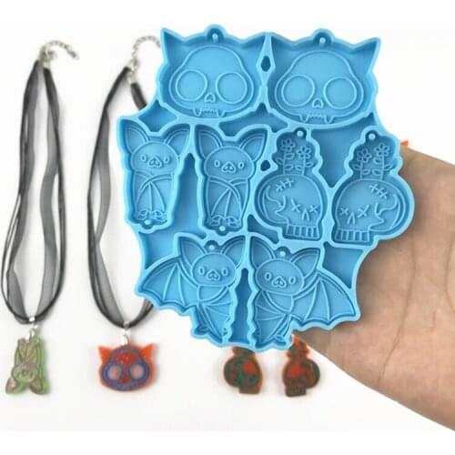 Bat Shaped Earrings Epoxy Resin Mold Jewelry Necklace Pendant Silicone Mould DIY Crafts Ear Drop Dangle Decorations Casting T21F