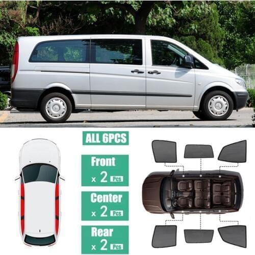 Side Windows Magnetic Sun Shade UV Protection Ray Blocking Mesh Visor Fit For Mercedes Benz Vito 2016-2019