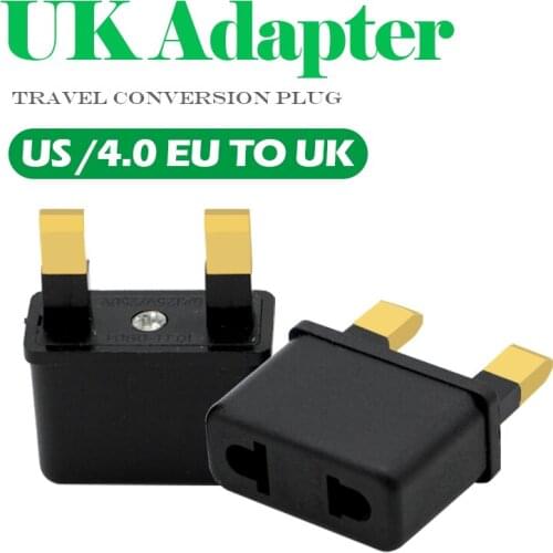 UK Ireland Malaysia Singapore HK Mini 2 Pin Power Plug Adapter Change US 2 Pin, EU Plug Max 250V 6A