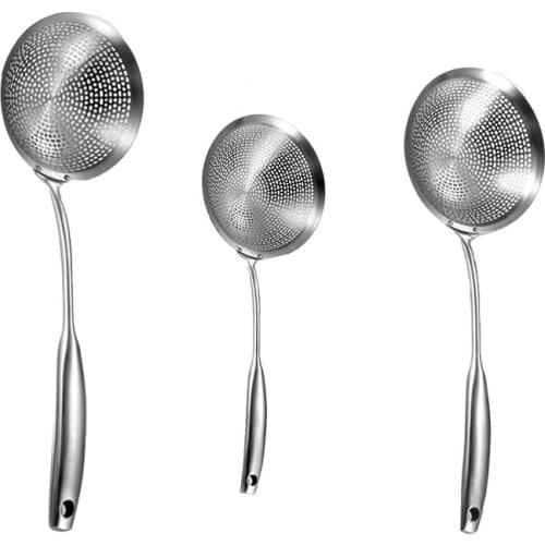 Stainless Steel Skimmer Strainer Colander Mesh Deep Fryer Oil Frying Scoop Noodles Dumpling Sieve Kitchen Tools