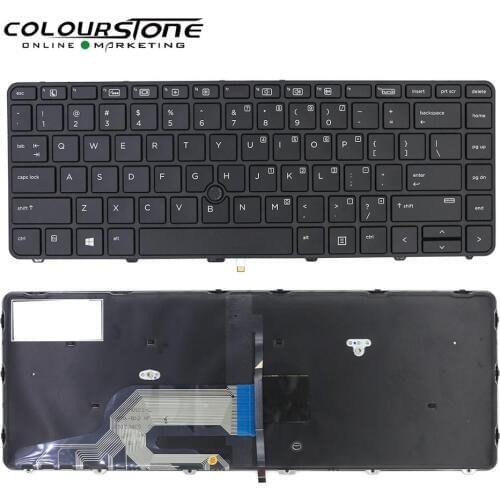 New arrival Original black US keyboard for HP ProBook 640 440 G1 440 445 with frame