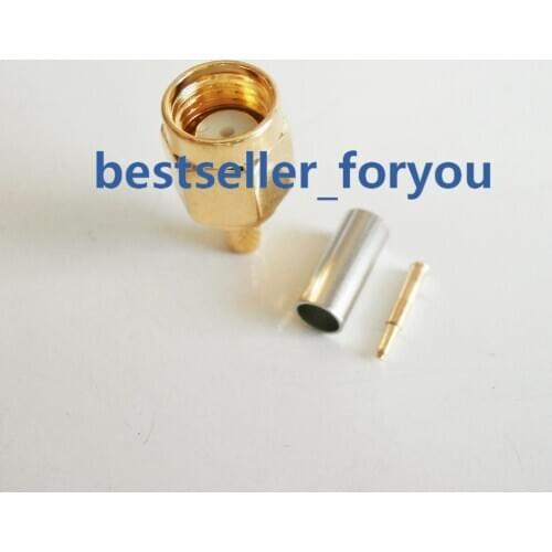 10Pcs SMA Male Plug Crimp RG174 RG316 LMR100 Cable Straight Connector