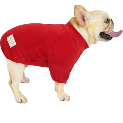 French Bulldog Clothes Dog Cotton Hoodie Pajamas T-shirt Pug Clothing Poodle Schnauzer Shirt Pyjama Corgi Costume Pet Outfit